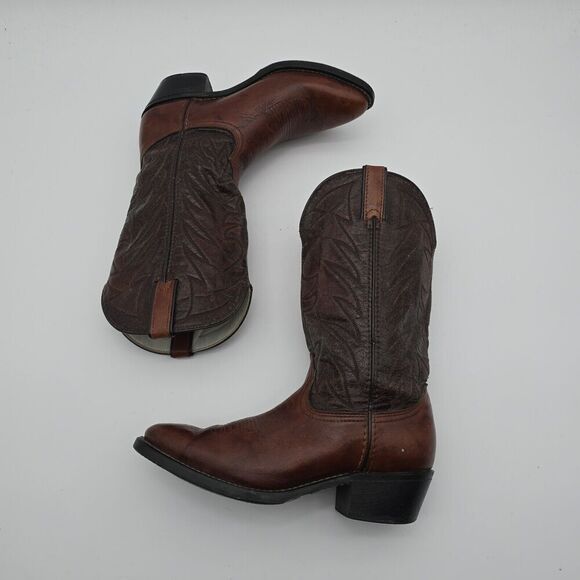 Durango Cowboy Boots Mens 9.5 D Brown Red Leather Western USA Vintage - Picture 11 of 11
